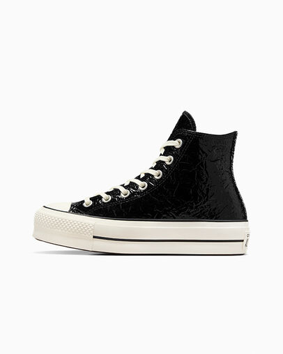 Black Converse Chuck Taylor All Star Lift Women Platform Shoes UK | C-78452619