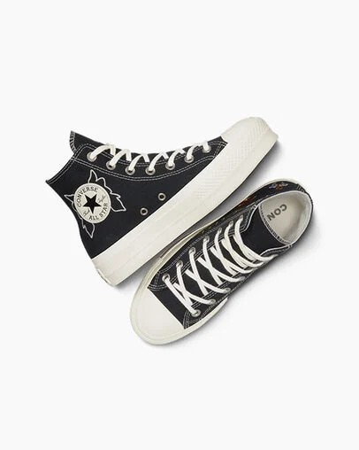 Black Converse Chuck Taylor All Star Lift Women Platform Shoes UK | C-47695289