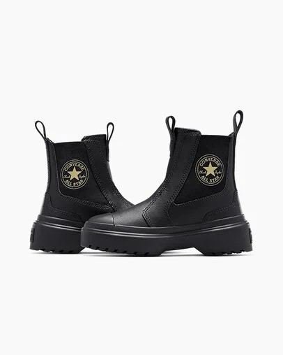 Black Converse Chuck Taylor All Star Lugged Kids' Boots UK | C-63107549