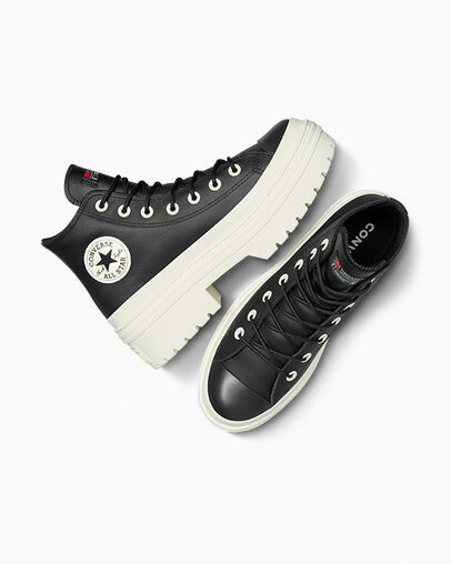 Black Converse Chuck Taylor All Star Lugged Heel Platform Waterproof Women Boots UK | C-13840929