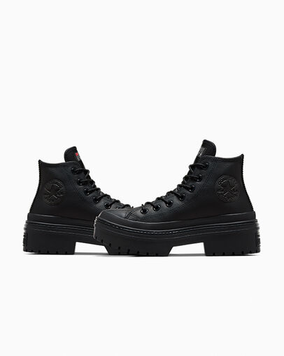 Black Converse Chuck Taylor All Star Lugged Heel Platform Waterproof Women Boots UK | C-96350419