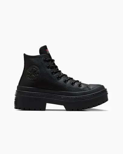 Black Converse Chuck Taylor All Star Lugged Heel Platform Waterproof Women Boots UK | C-96350419