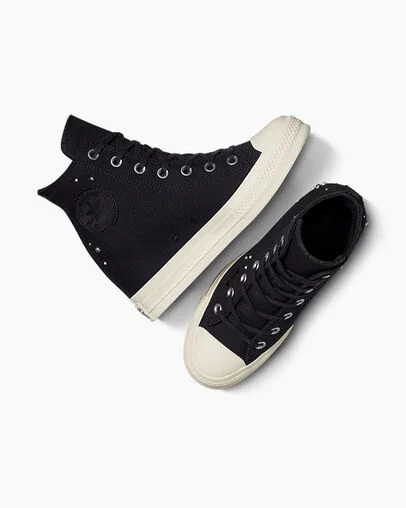 Black Converse Chuck Taylor All Star Wedge Women Platform Shoes UK | C-61358029