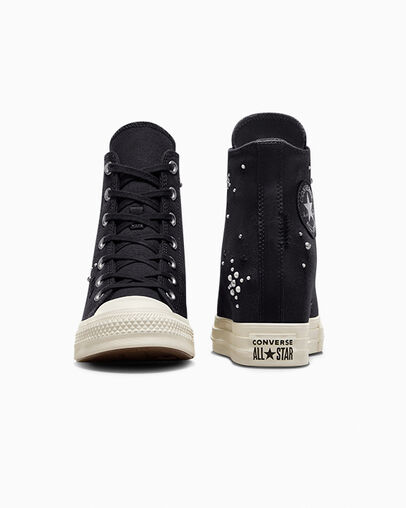 Black Converse Chuck Taylor All Star Wedge Women Platform Shoes UK | C-61358029