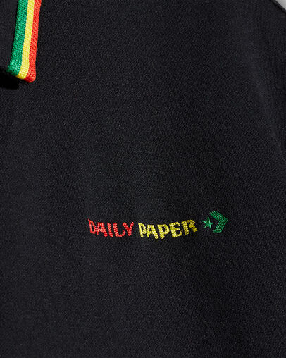 Black Converse Converse x Daily Paper Cropped Men T Shirts UK | C-05418729