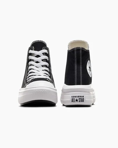 Black / Beige White Converse Chuck Taylor All Star Move Men Platform Shoes UK | C-42379089