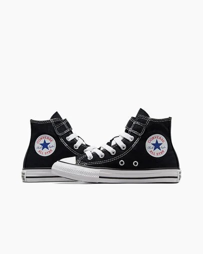 Black / Beige / White Converse Chuck Taylor All Star 1V Easy-On Kids' Sneakers UK | C-79650819