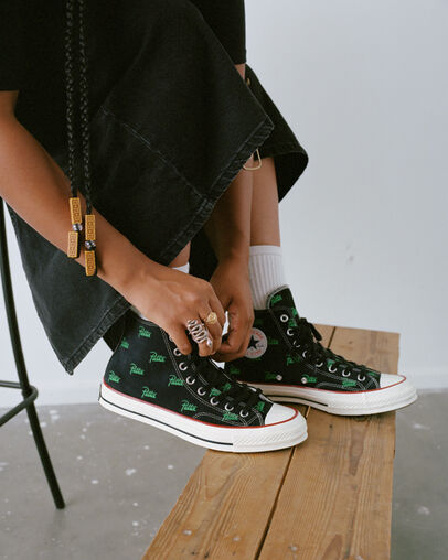 Black / Green Converse Converse x Patta Chuck 70 Men Sneakers UK | C-19342789