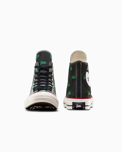 Black / Green Converse Converse x Patta Chuck 70 Men Sneakers UK | C-19342789