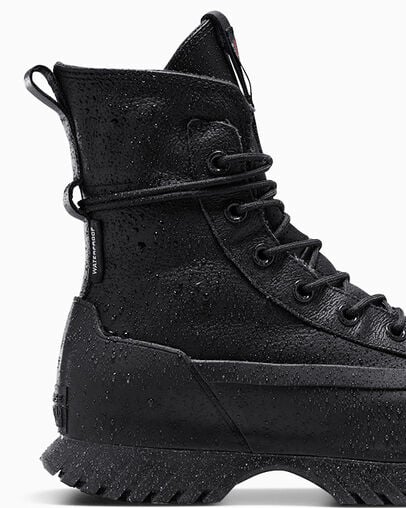 Black / Grey Converse Chuck Taylor All Star Lugged 2.0 XHi Waterproof Leather Men Platform Shoes UK | C-82165739