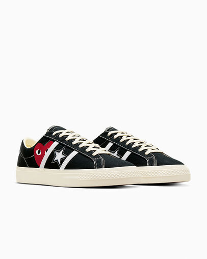 Black / Red Converse Converse x PLAY Comme des Garçons One Star Academy Pro Men Tennis Shoes UK | C-47985369