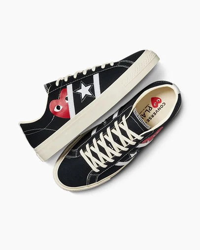 Black / Red Converse Converse x PLAY Comme des Garçons One Star Academy Pro Men Tennis Shoes UK | C-47985369