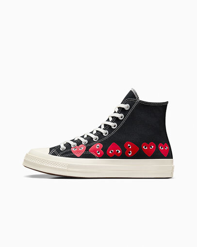 Black / Red Converse Converse x PLAY Comme des Garçons Chuck 70 Multi Heart Men Sneakers UK | C-16943029