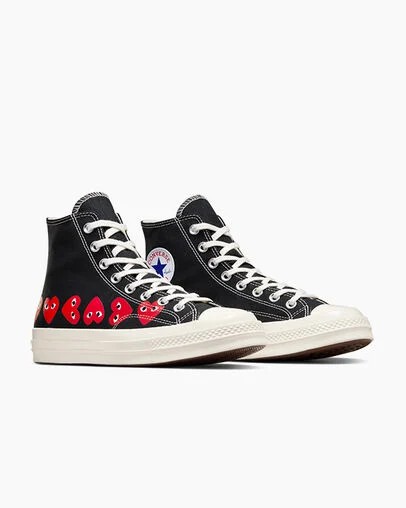 Black / Red Converse Converse x PLAY Comme des Garçons Chuck 70 Multi Heart Men Sneakers UK | C-16943029