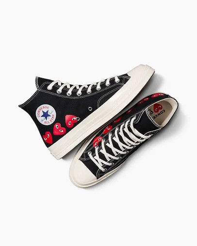 Black / Red Converse Converse x PLAY Comme des Garçons Chuck 70 Multi Heart Men Sneakers UK | C-16943029