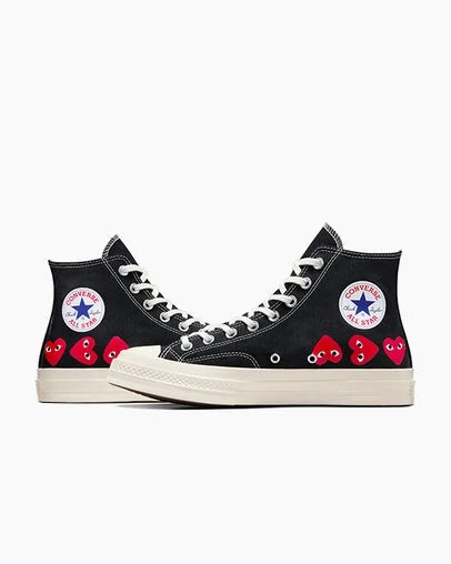 Black / Red Converse Converse x PLAY Comme des Garçons Chuck 70 Multi Heart Men Sneakers UK | C-16943029