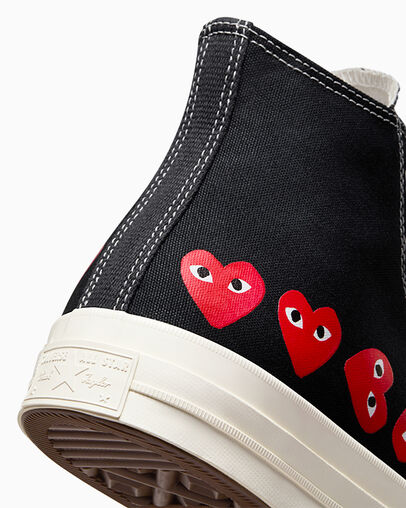 Black / Red Converse Converse x PLAY Comme des Garçons Chuck 70 Multi Heart Men Sneakers UK | C-16943029