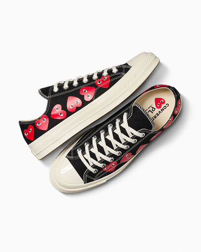 Black / Red Converse Converse x PLAY Comme des Garçons Chuck 70 Multi Heart Men Sneakers UK | C-18079539