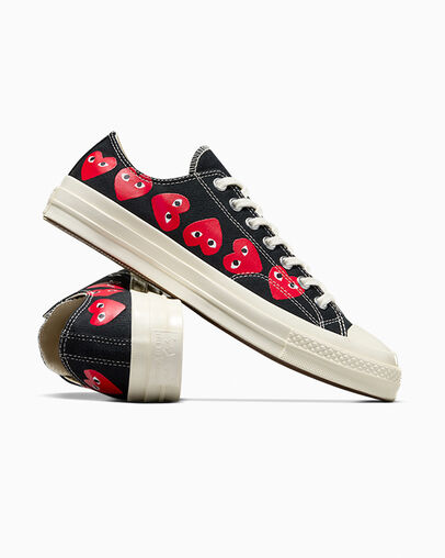 Black / Red Converse Converse x PLAY Comme des Garçons Chuck 70 Multi Heart Men Sneakers UK | C-18079539