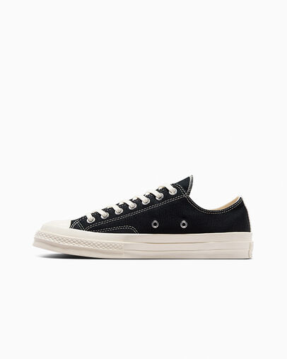 Black / Red Converse PLAY Comme des Garçons Single Heart Chuck 70 Men Sneakers UK | C-36142879