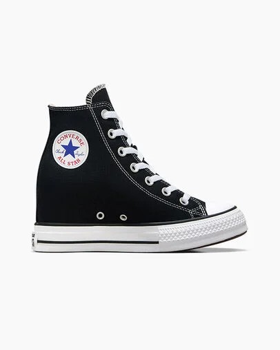 Black / Red / Navy Converse Chuck Taylor All Star Wedge Women Platform Shoes UK | C-32570149