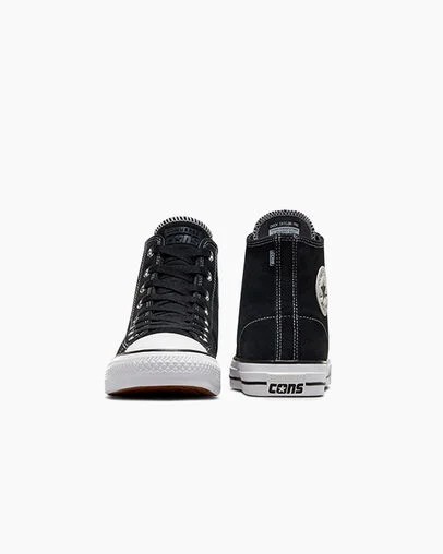 Black / White Converse CONS Chuck Taylor All Star Pro Suede Women Skate Shoes UK | C-12736049