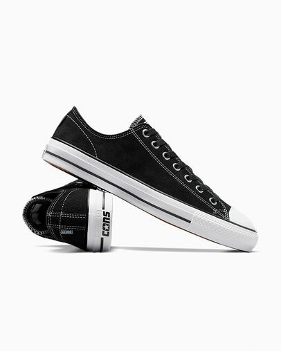 Black / White Converse CONS Chuck Taylor All Star Pro Suede Women Skate Shoes UK | C-94368709