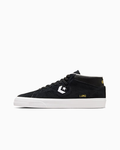 Black / White Converse CONS Louie Lopez Pro Suede and Leather Men Skate Shoes UK | C-62781499