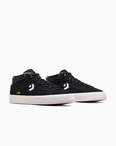 Black / White Converse CONS Louie Lopez Pro Suede and Leather Men Skate Shoes UK | C-62781499