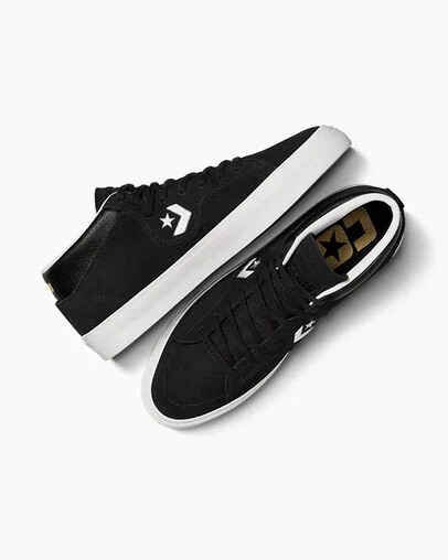 Black / White Converse CONS Louie Lopez Pro Suede and Leather Men Skate Shoes UK | C-62781499