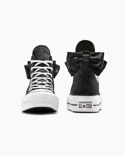 Black / White Converse Chuck Taylor All Star Lift Women Platform Shoes UK | C-58397619