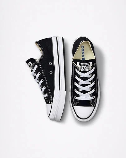 Black / White Converse Chuck Taylor All Star EVA Lift Platform Kids' Canvas Shoes UK | C-47103899