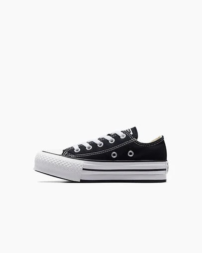 Black / White Converse Chuck Taylor All Star EVA Lift Kids' Platform Shoes UK | C-54293109