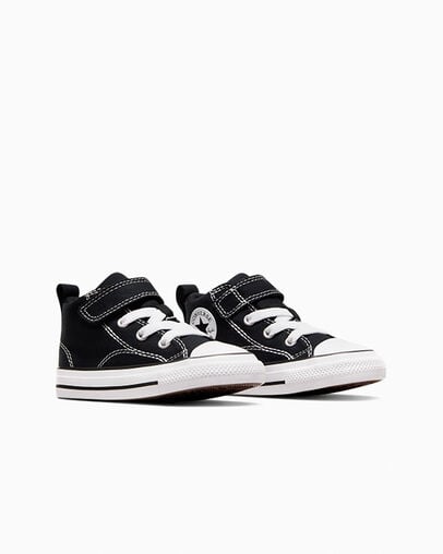 Black / White Converse Chuck Taylor All Star Malden Street Kids' Boots UK | C-67183409