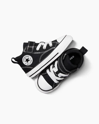 Black / White Converse Chuck Taylor All Star Malden Street Kids' Boots UK | C-67183409