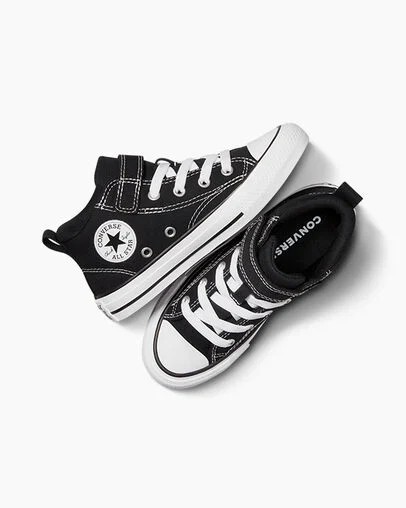 Black / White Converse Chuck Taylor All Star Malden Street Kids' Boots UK | C-02861979