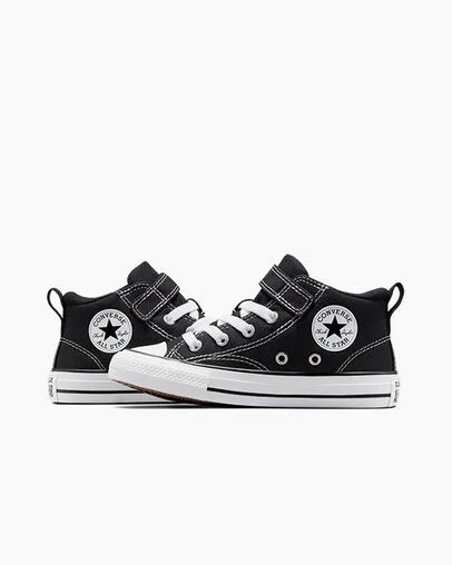 Black / White Converse Chuck Taylor All Star Malden Street Kids' Boots UK | C-02861979