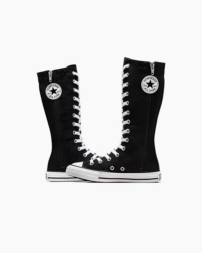 Black / White Converse Chuck Taylor All Star XHi Kids' Sneakers UK | C-08796329