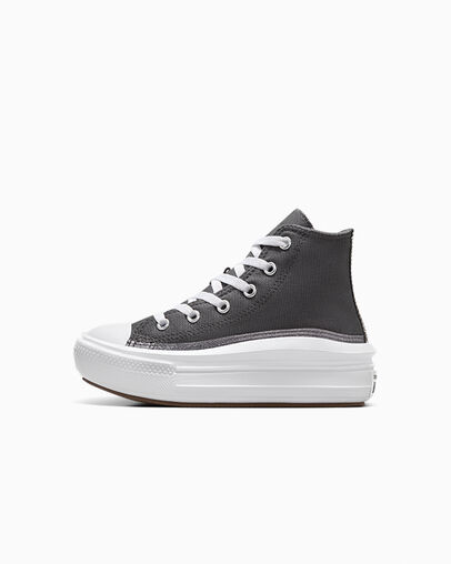 Black / White Converse Chuck Taylor All Star Move Glitter Kids' Sneakers UK | C-35870469