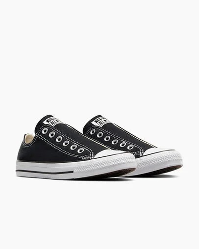 Black / White Converse Chuck Taylor All Star Men Slip On Shoes UK | C-56487939