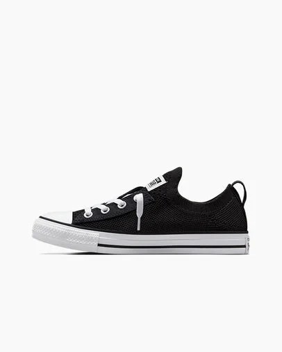 Black / White Converse Chuck Taylor All Star Shoreline Knit Women Slip On Shoes UK | C-27693089