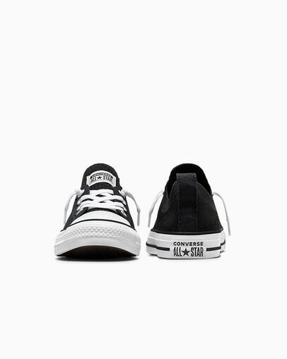 Black / White Converse Chuck Taylor All Star Shoreline Knit Women Slip On Shoes UK | C-27693089