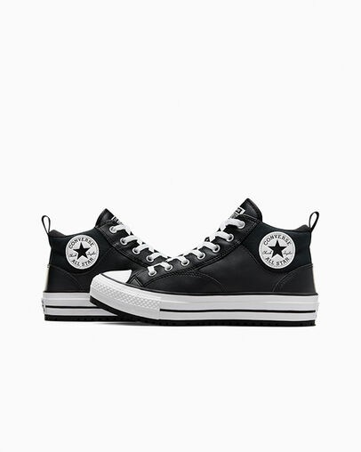 Black / White Converse Chuck Taylor All Star Malden Street Women Boots UK | C-95124739