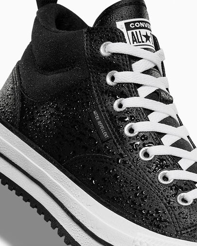 Black / White Converse Chuck Taylor All Star Malden Street Women Boots UK | C-95124739