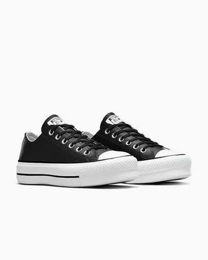 Black / White Converse Chuck Taylor All Star Lift Women Platform Shoes UK | C-82350619