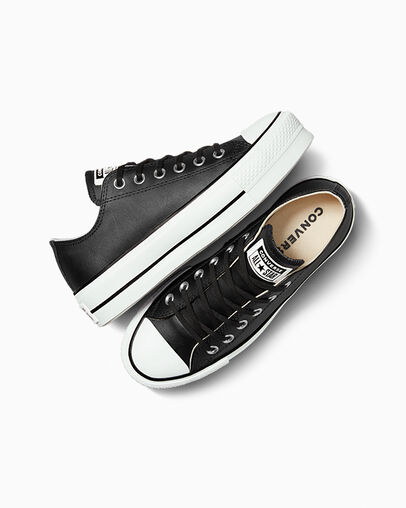 Black / White Converse Chuck Taylor All Star Lift Women Platform Shoes UK | C-82350619