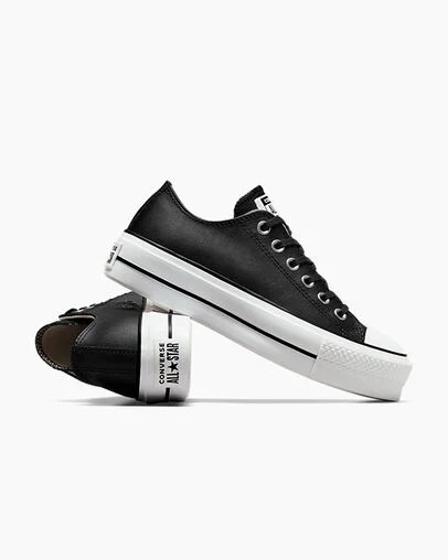 Black / White Converse Chuck Taylor All Star Lift Women Platform Shoes UK | C-94281739