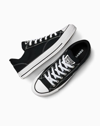 Black / White Converse Chuck Taylor All Star Malden Street Women Tennis Shoes UK | C-87254969