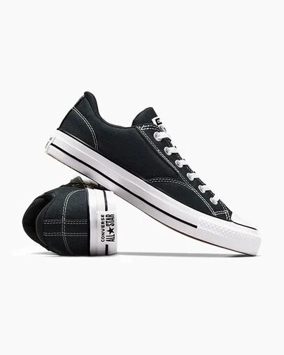 Black / White Converse Chuck Taylor All Star Malden Street Women Tennis Shoes UK | C-87254969