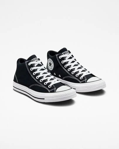 Black / White Converse Chuck Taylor All Star Malden Street Women Boots UK | C-90357819